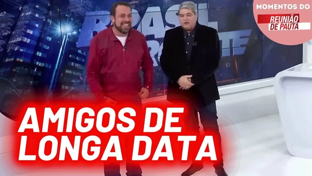 Boulos e Datena, amigos do peito Momentos Reunião de Pauta