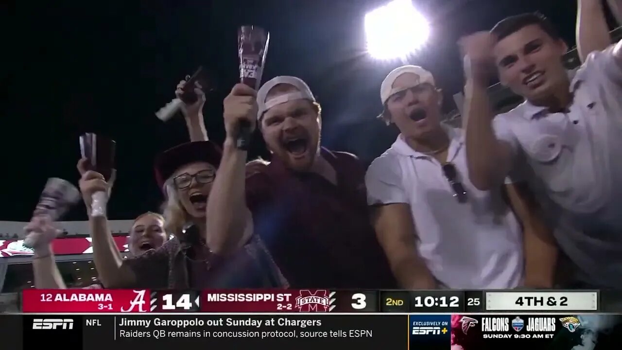2023 Alabama vs Mississippi St First quarter missing