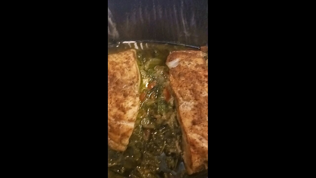 rockfish and spinach