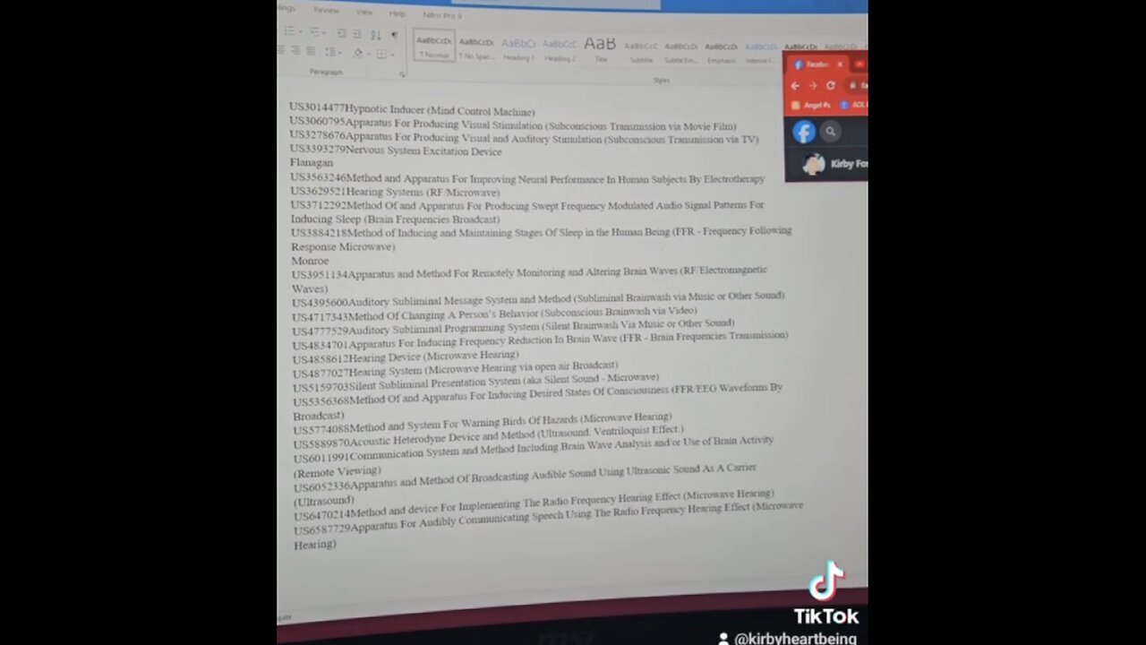 Mind Control Patents, Hypnotic Inducers! Kirby Foster FlatEarthFightClub