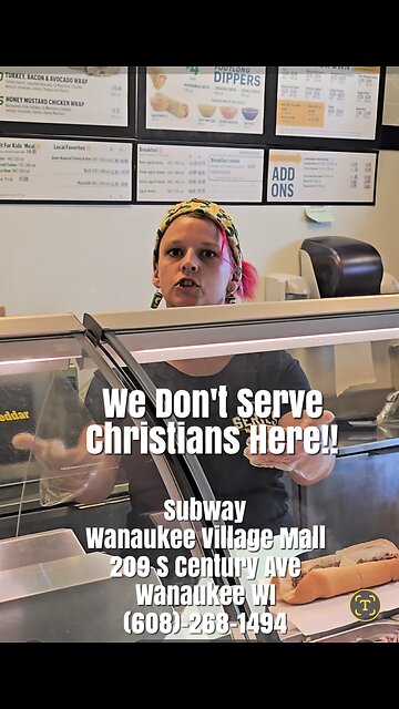 Subway Karen Refuses Services to Christians for Bible T shirts