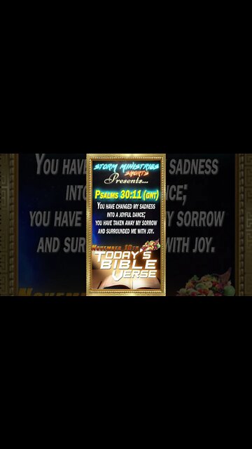 11.10.2022 | STORM MINISTRIES | Daily Bible Verse | PSALMS 30:11 (GNT) | #shorts