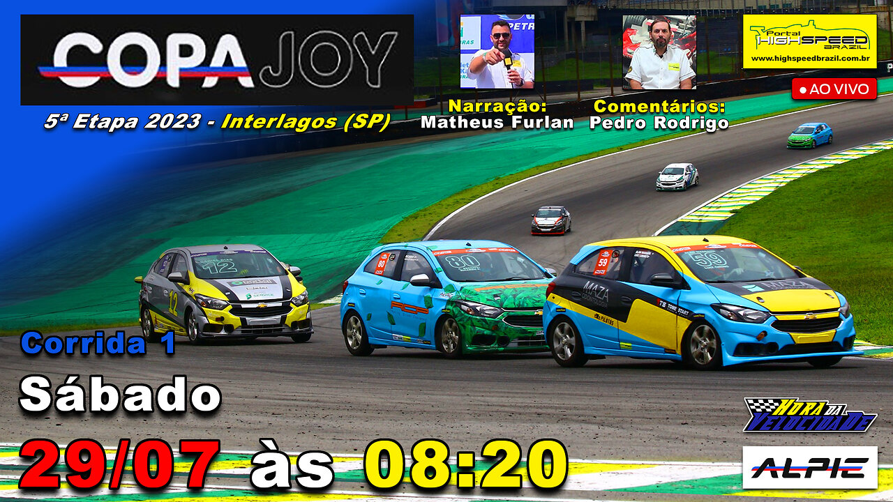 🔴 COPA JOY CHEVROLET | Corrida 1 | 5ª Etapa 2023 | Interlagos (SP) | Ao Vivo