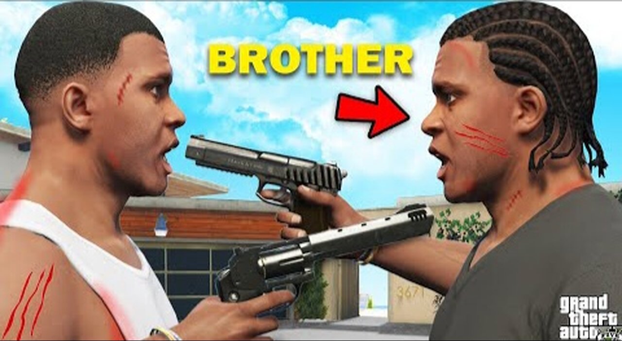 GTA 5 - Franklin Biggest Fight With His Twin Brother In Front Of Franklin's House