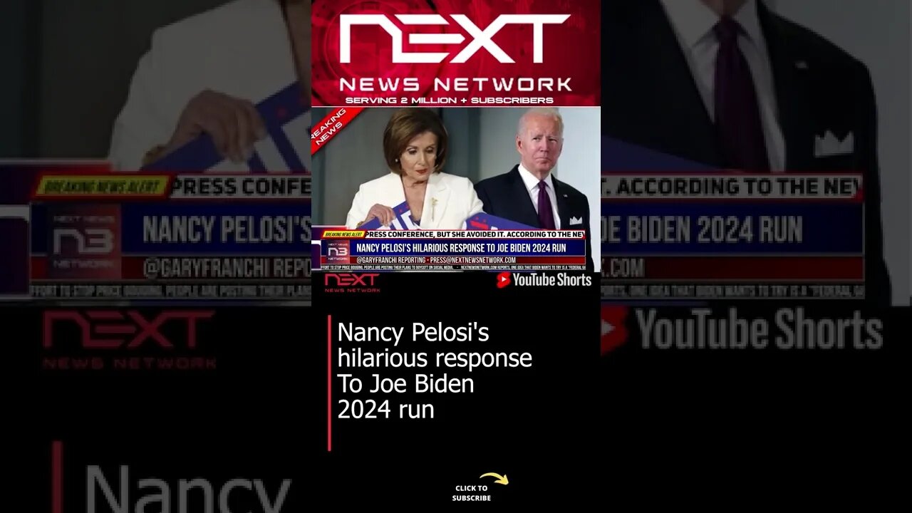 Nancy Pelosi's hilarious response To Joe Biden 2024 run #shorts