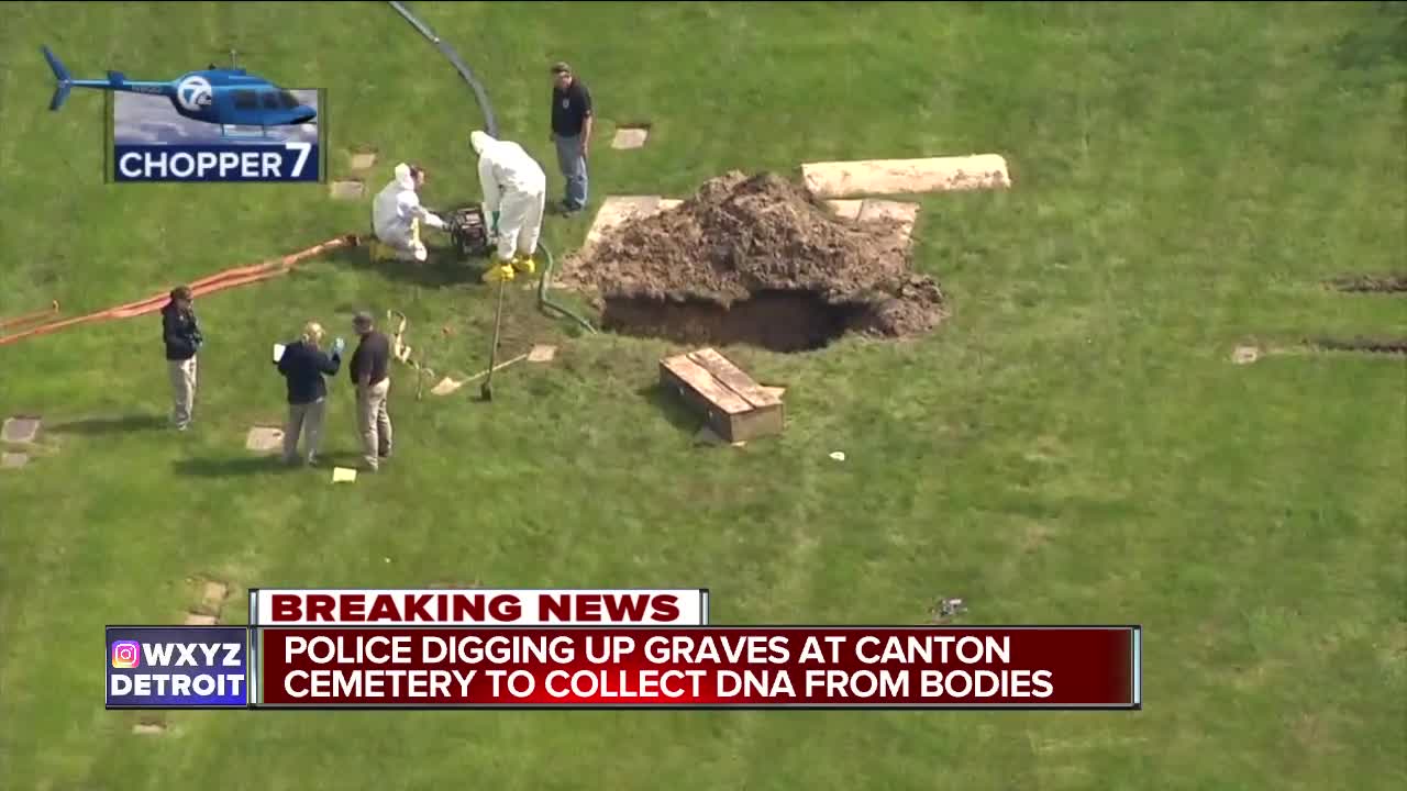 FBI, Detroit police dig for DNA samples at Canton cemetery in missing persons investigation