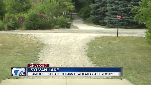 Families upset about cars towed away at fireworks