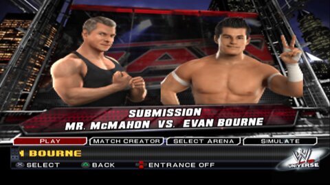 WWE SmackDown vs Raw 2011 Mr. McMahon vs Evan Bourne