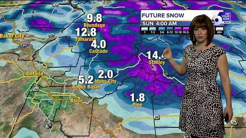 A stormy holiday weekend ahead with snow flying in the mountains!