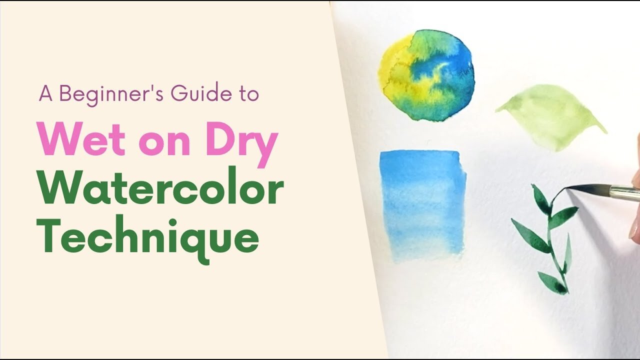 Wet on Dry: #2 Watercolor Technique for Beginners ♥ STEP by STEP Art Tutorial