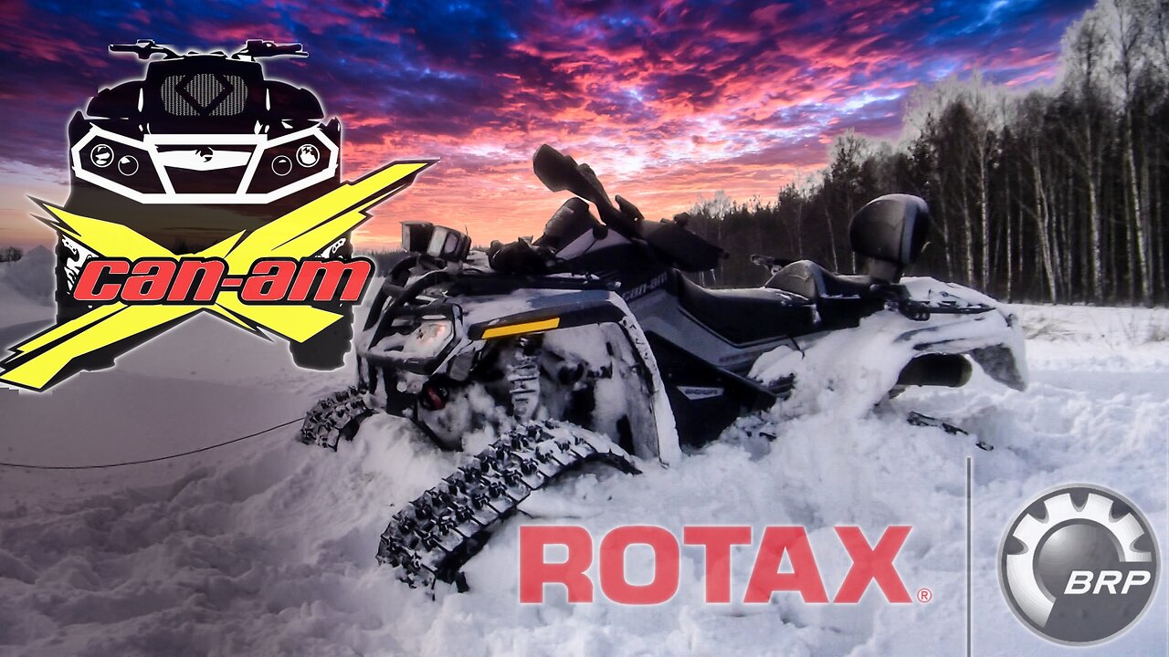 Can-am Outlander 800 Rotax V2 on snow tracks