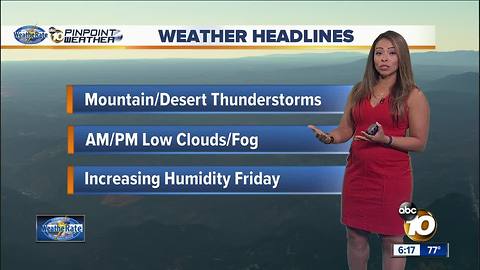10News Pinpoint Weather with Meteorologist Angelica Campos