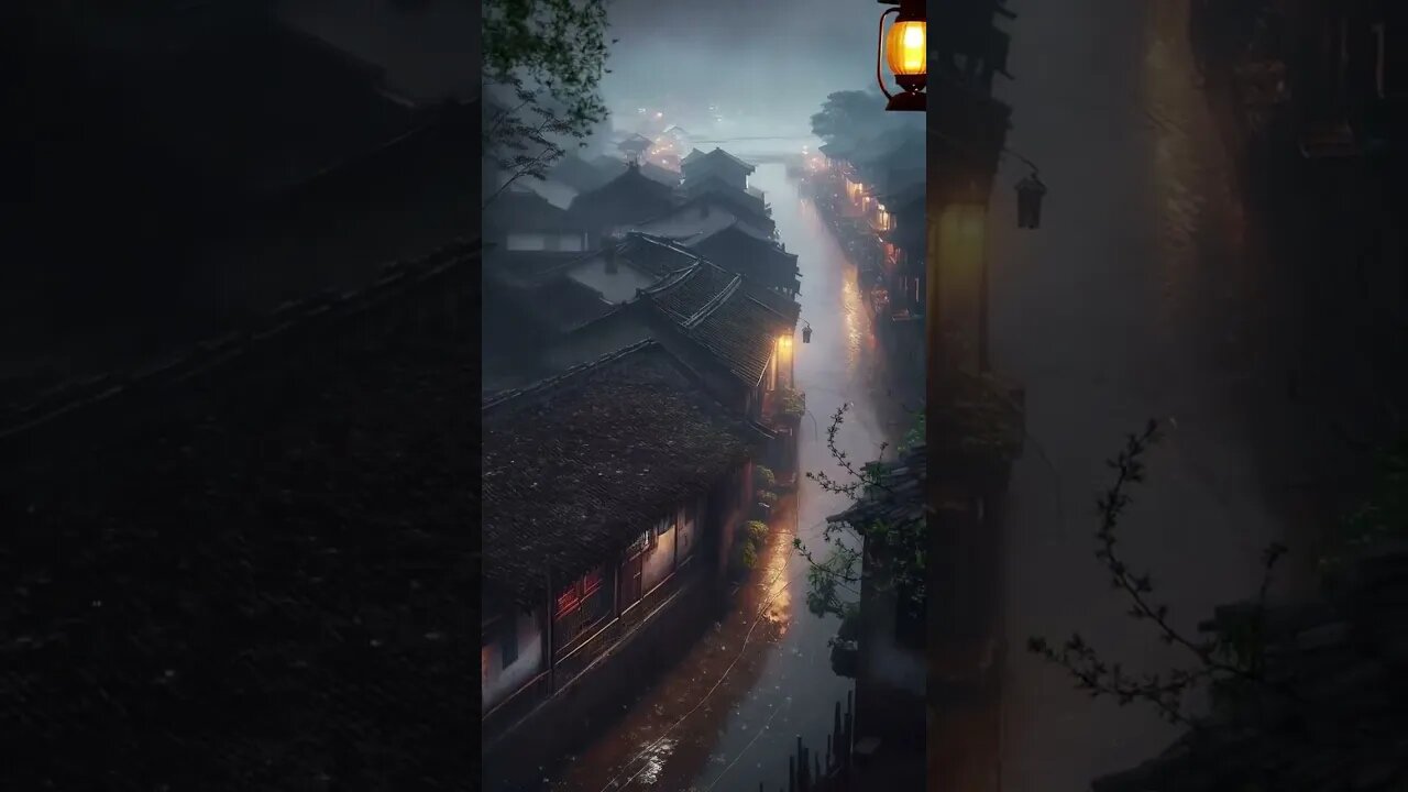 睡眠辅助：雨声冥想，深度睡眠更轻松睡眠环境中的自然声音、雨声，静音和放松音乐利用雨声缓解压力和促进睡眠ASMR#shorts #rain #rainsounds #sleep #shortsvideo