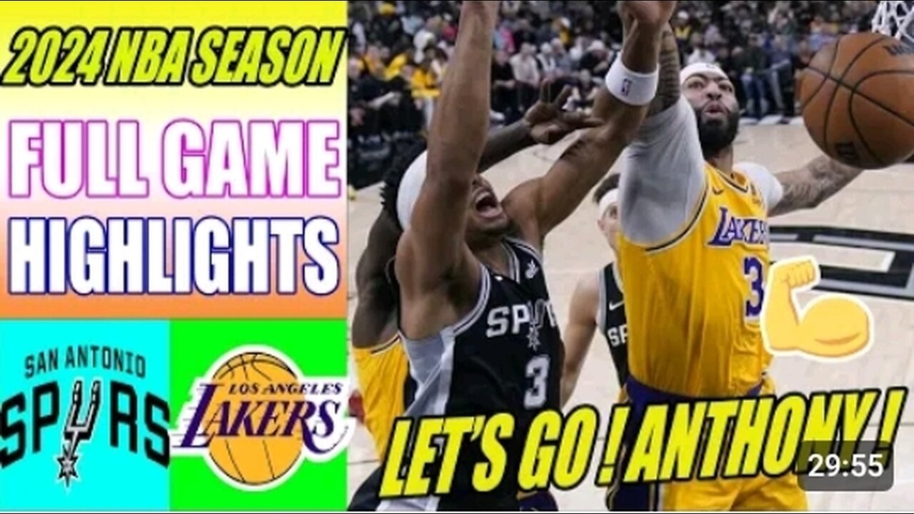 San Antonio Spurs vs Los Angeles Lakers [FULL GAME] QTR Feb 23, 2024 _ NBA Highlights 2024