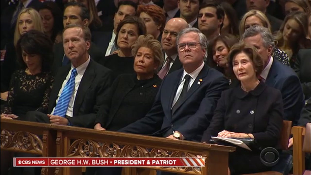 George W Bush Gets Emotional While Delivering Powerful Eulogy for His Father
