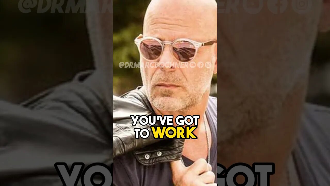 Don't Wait For Luck! #brucewillis #successmotivation #dailydoseofpositivity