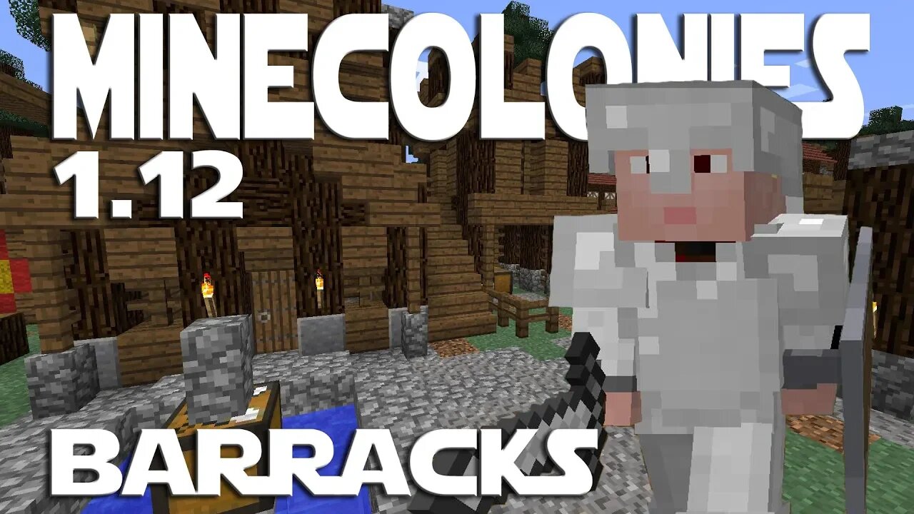 Minecraft Minecolonies 1.12 ep 49 - Tier 2 Library and Tier 3 Medieval Barracks