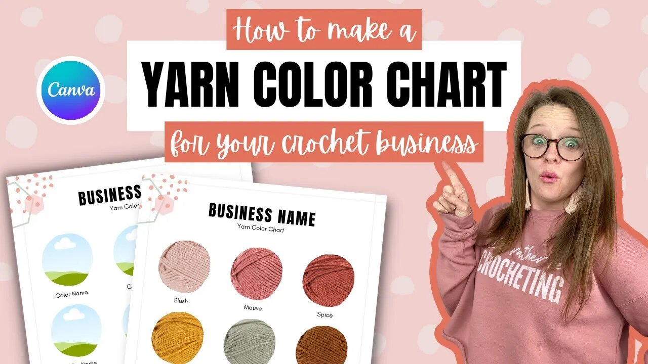 DIY Yarn Color Chart- How to Make a Free Yarn Color Chart on Canva