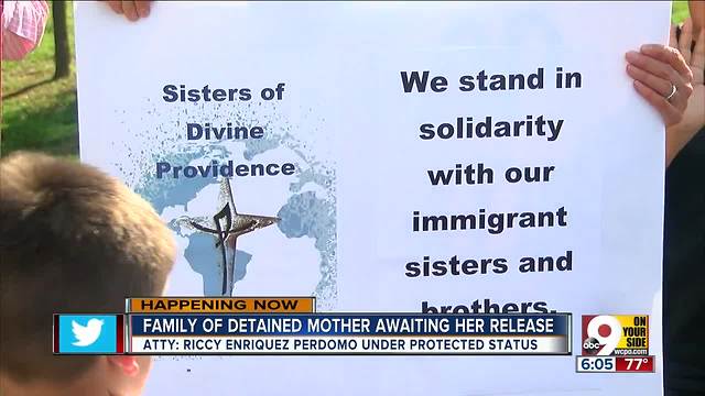 Family of detained mother waits for her release