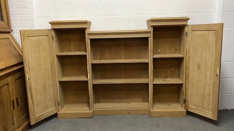Victorian Pine Bookcase With Cupboard Doors (Y1800G) @PinefindersCoUk