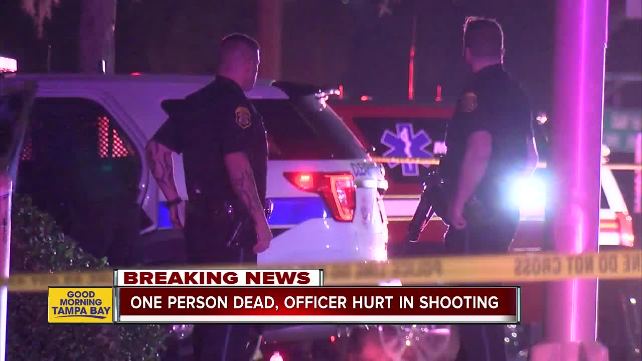 Suspect dead, officer hurt in shooting in Clearwater