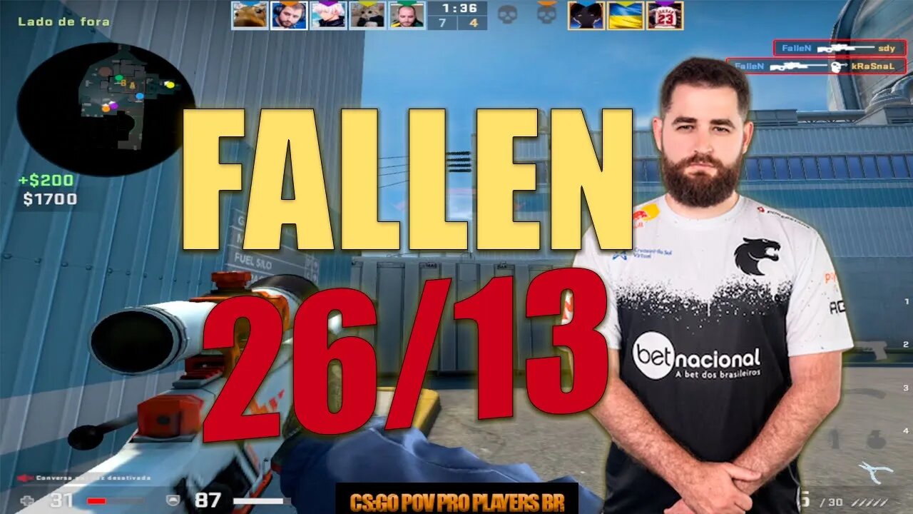 CSGO POV FURIA FALLEN (26/13) vs Monte (Nuke) @ Semi-Final Pinnacle Cup V
