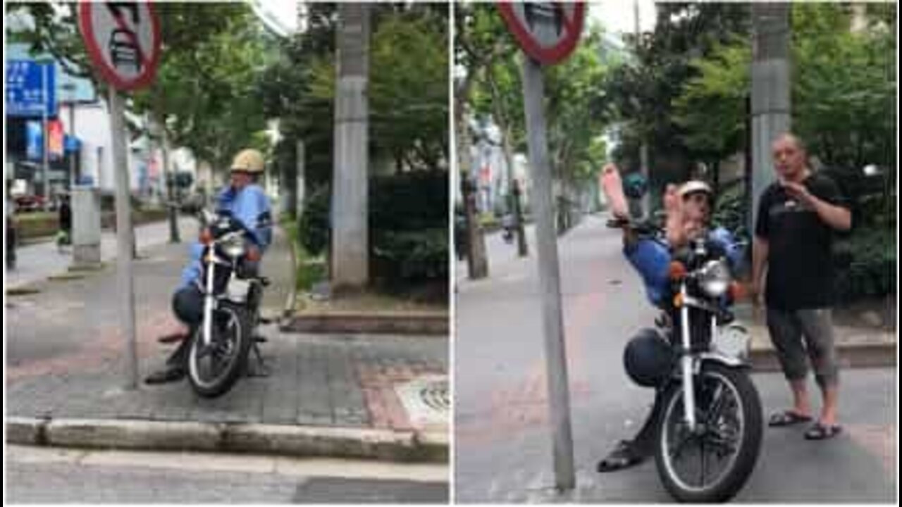 道の向こう側からの「こんにちは」