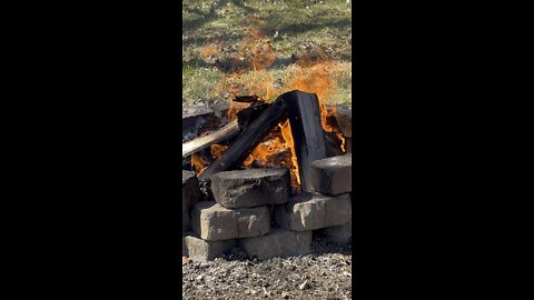 First fire pit 🔥 of the Spring!