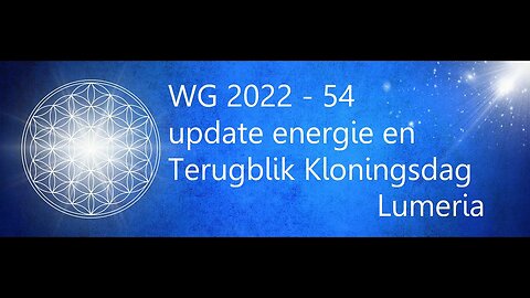 WG 2022 54 - Update energie en terugblik Kloningsdag