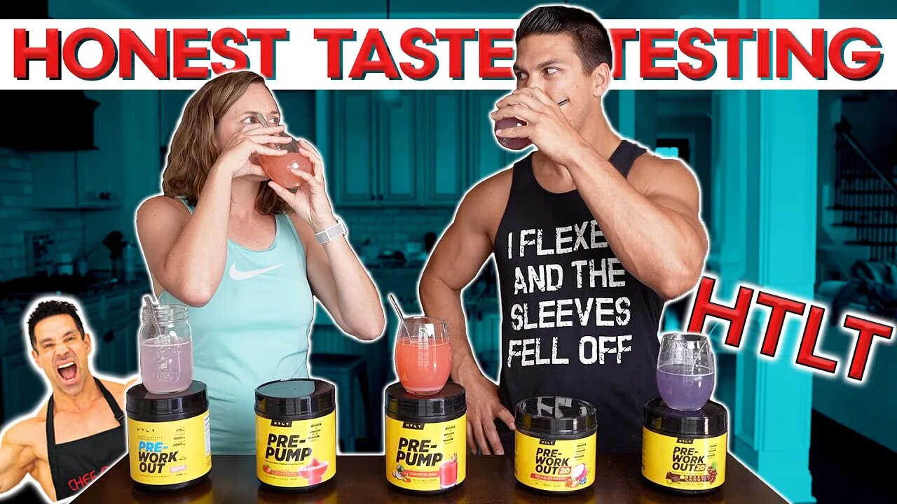 HTLT PreWorkout ALL Flavors TASTE Test w/ WIFE – Which @Greg Doucette PRE-WORKOUT is BEST for YOU?