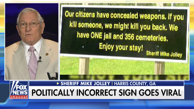 FOX & Friends: Georgia sheriff's 'welcome' sign warns that locals are armed