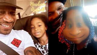 Stevie J & Daughter Bonnie Try New Filters During Lunch Date! 😂