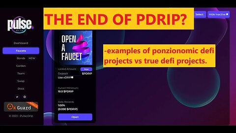 Defi ponzies VS true defi. PDRIP warning!