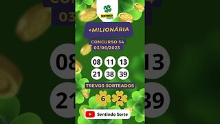 🍀 Resultado +MILIONÁRIA 54 | 03/06/23 | Sentindo Sorte #shorts