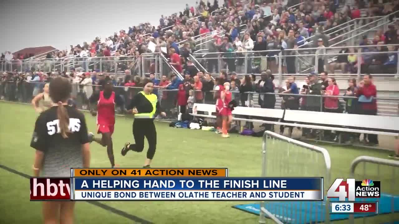 Olathe 6th grader who's legally blind gets help to run cross country