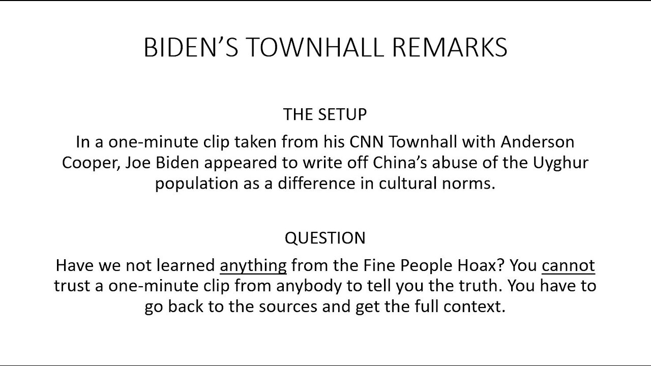 No, Biden Didn't Endorse China's Uyghur Abuse