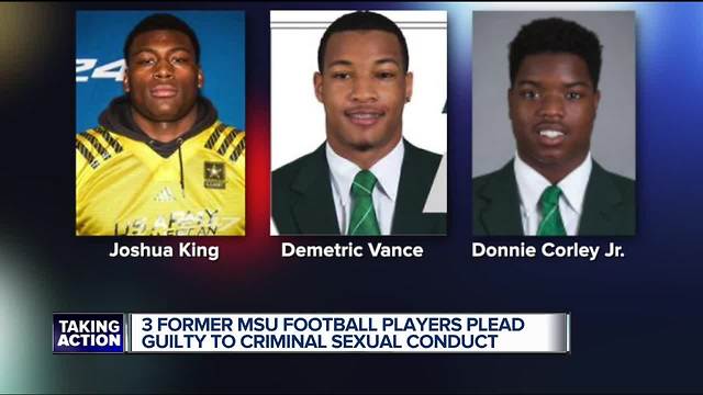 3 former MSU football players plead guilty to criminal sexual conduct