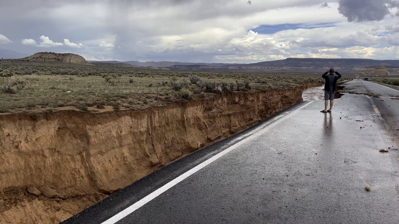 That time in Moab. We were caught in a flood!!