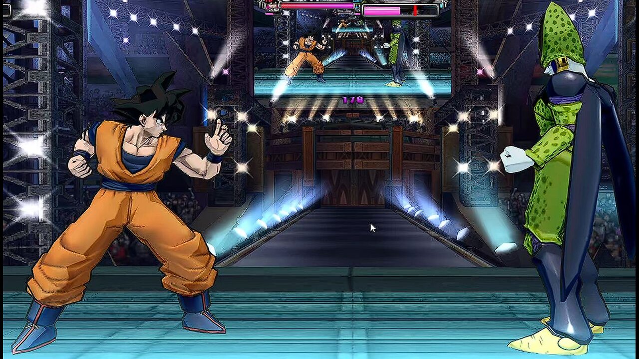 Goku Vs Cell in Battle Stadium PS2 (CAS upscaling)