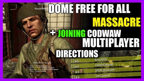 CODWAW Players Vote FREE FOR ALL On The SMALLEST MAP + Joining Multiplayer w/ Directions