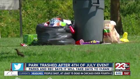 Trashy 4th of July Aftermath in Bakersfield