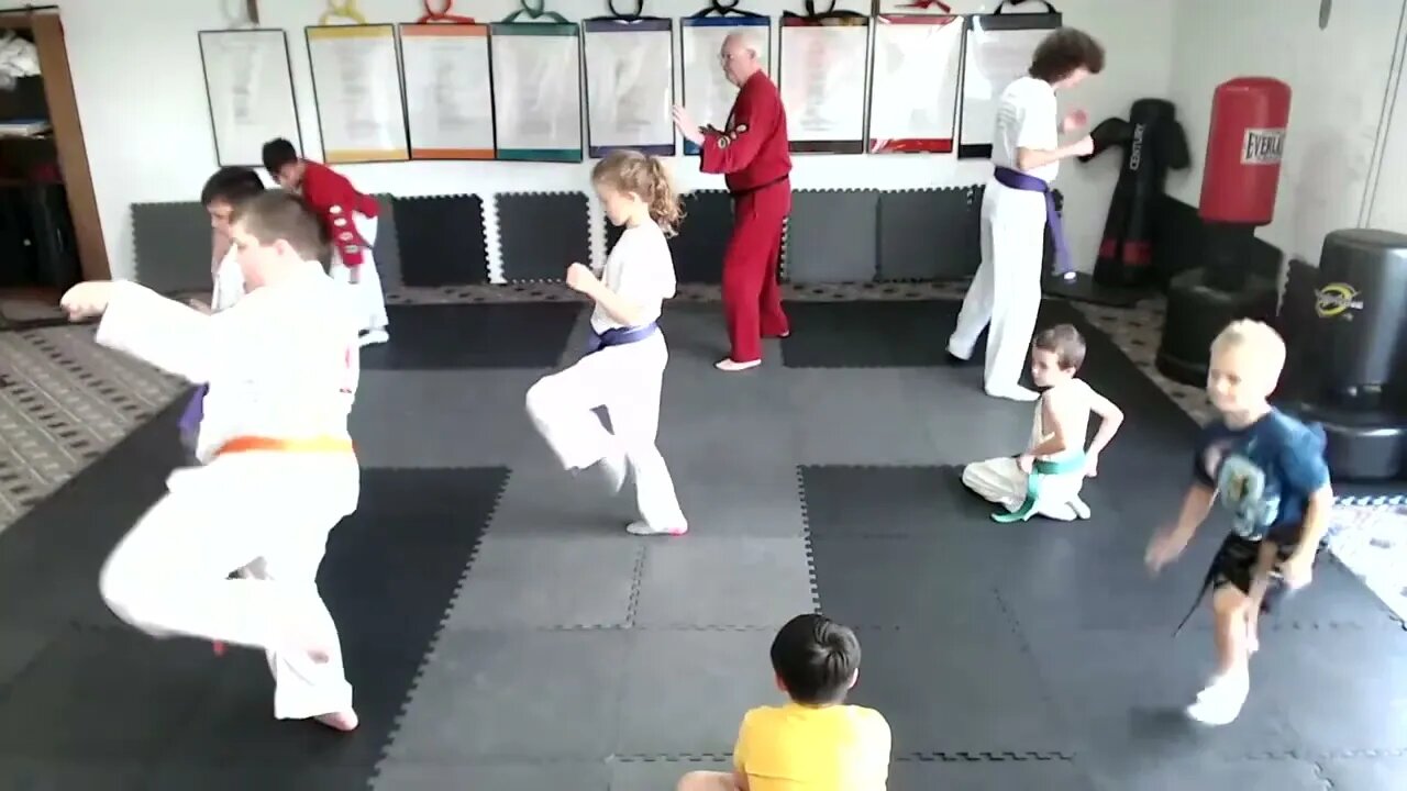 Totally Christian Karate - Foundation Drill to the Corner with Strike Kick 92123
