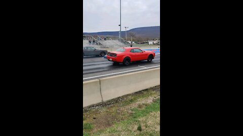 Dodge Demon does a wheelie