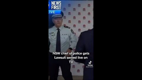 NSW Chief of Police Gets Lawsuit served live on Tv