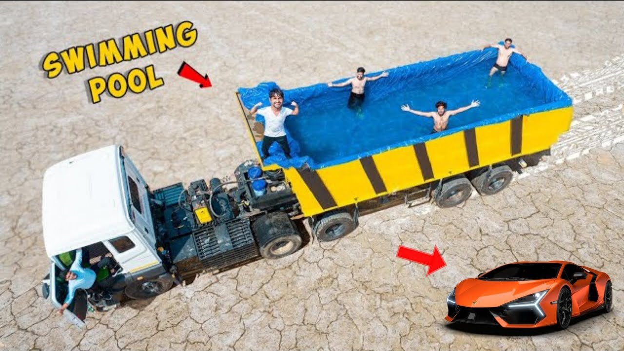 We Made Swimming Pool In A Big Truck भई मजज आ गय लकन मरत मरत बच