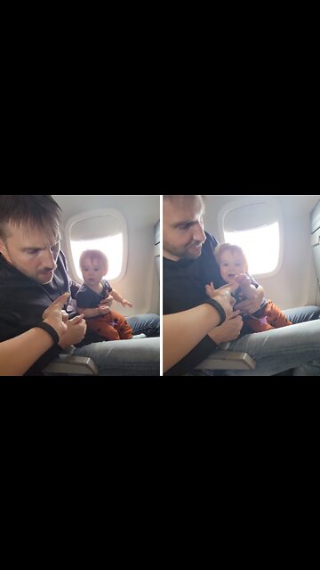 Hungry Baby Adorably Steals Dad’s Food