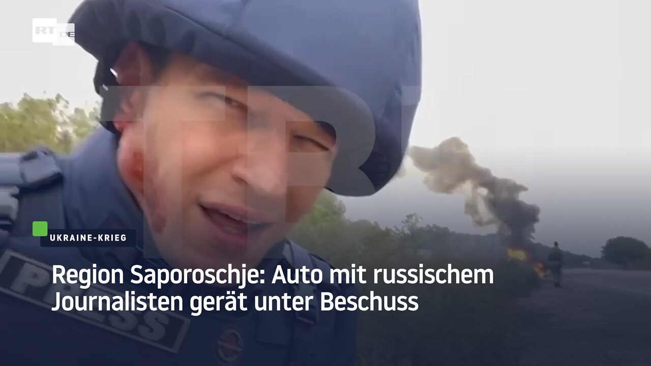 Region Saporoschje: Auto mit russischem Journalisten gerät unter Beschuss
