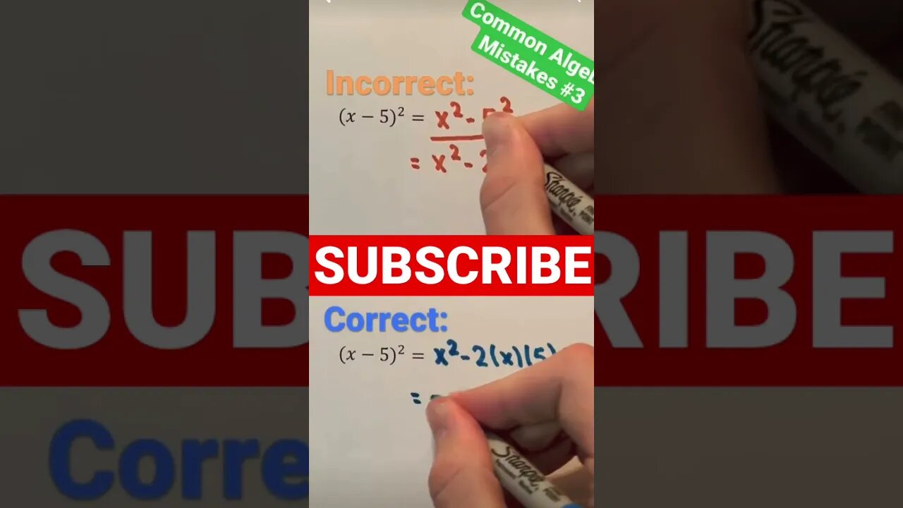 Common math mistakes from algebra