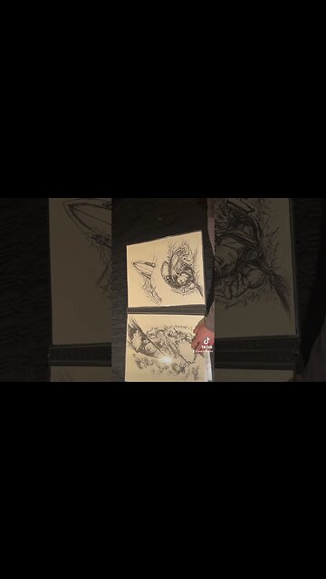 Flipping Through the Charcoal Art for my Comic