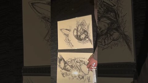 Flipping Through the Charcoal Art for my Comic